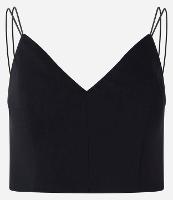 Blusa Cropped em Bengaline com Alça Dupla - 1