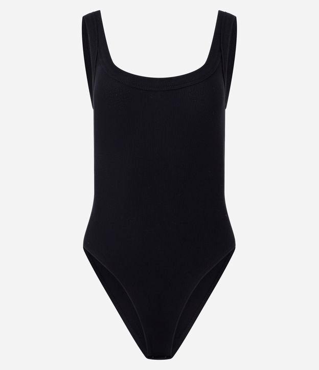 Body com Textura Canelada e Alças Médias - 1