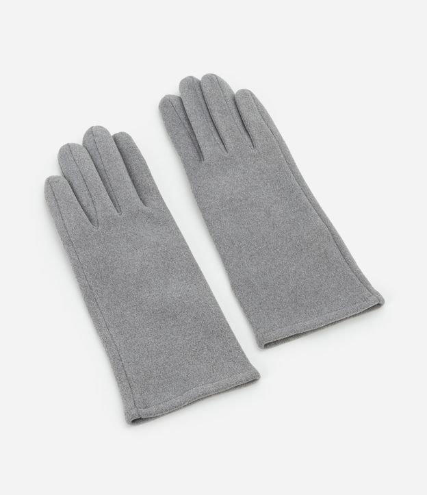 Luva em Suede com Detalhe Dedal Touch Screen - 1