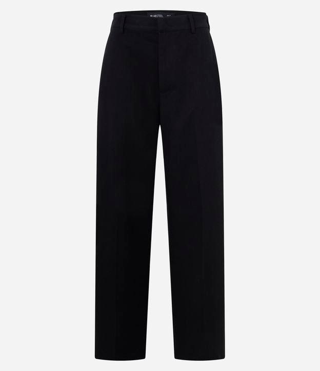 Calça Reta em Alfaiataria com Passantes no Cós - 1