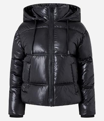 Jaqueta Puffer com Capuz e Zíper