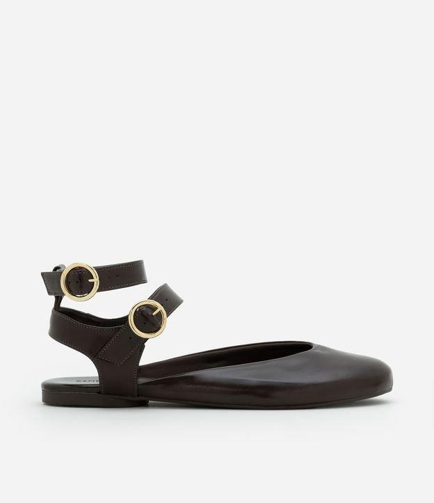 Sapatilha com Dupla Tiras Largas e Fivelas - 1