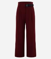 Calça Reta em Alfaiataria com Cós Alto e Meio Cinto - 1