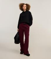 Calça Reta em Alfaiataria com Cós Alto e Meio Cinto - 2