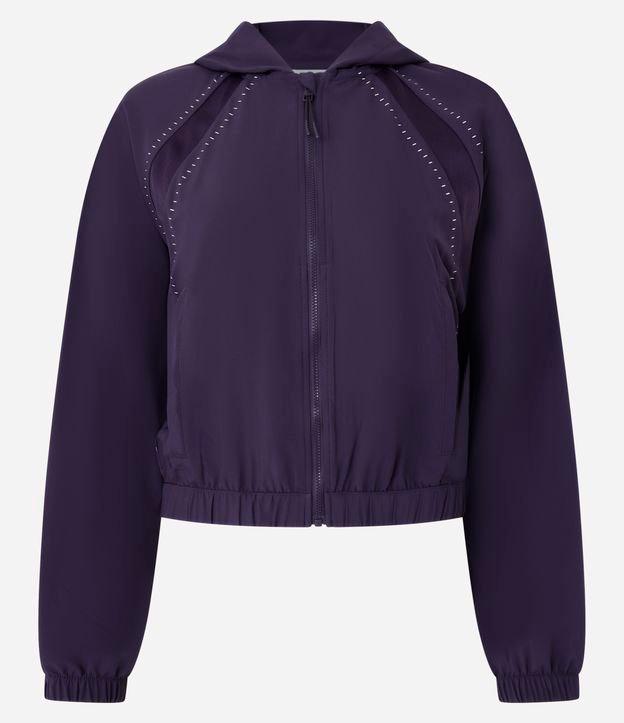 Jaqueta Esportiva Cropped com Detalhe Refletivo - 1