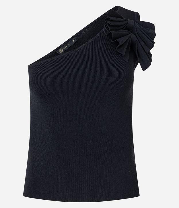Blusa Ombro Só em Tricô com Laços - 1