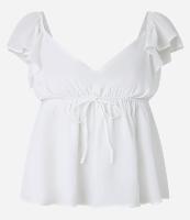 Blusa Boho Chic em Chiffon com Babados e Amarração - 1