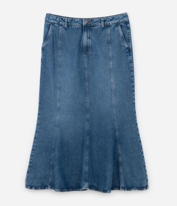 Saia Midi Sereia em Jeans Curve & Plus Size - 1