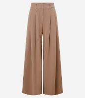 Calça Pantalona em Alfaiataria com Pregas - 1