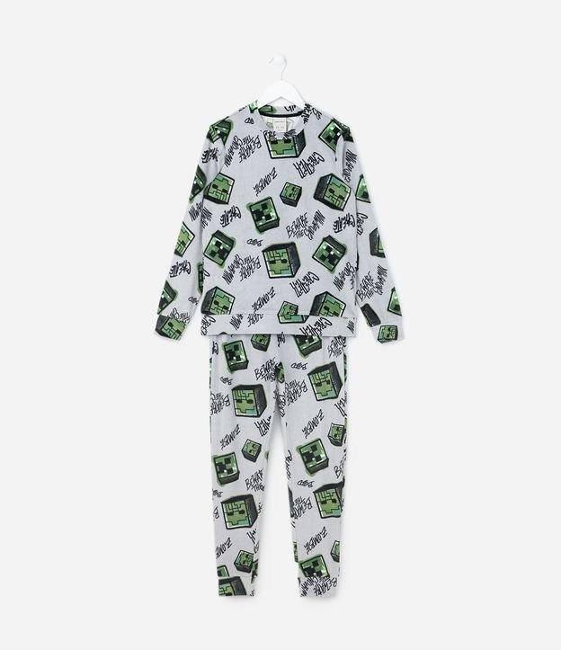 Pijama Longo Infantil com Estampa Minecraft - Tam 5 a 14 Anos - 1
