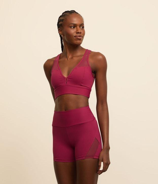 Top Esportivo em Microfibra com Bojo e decote V - 2