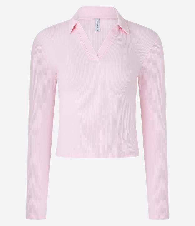 Blusa em Ribana com Gola Polo - 1