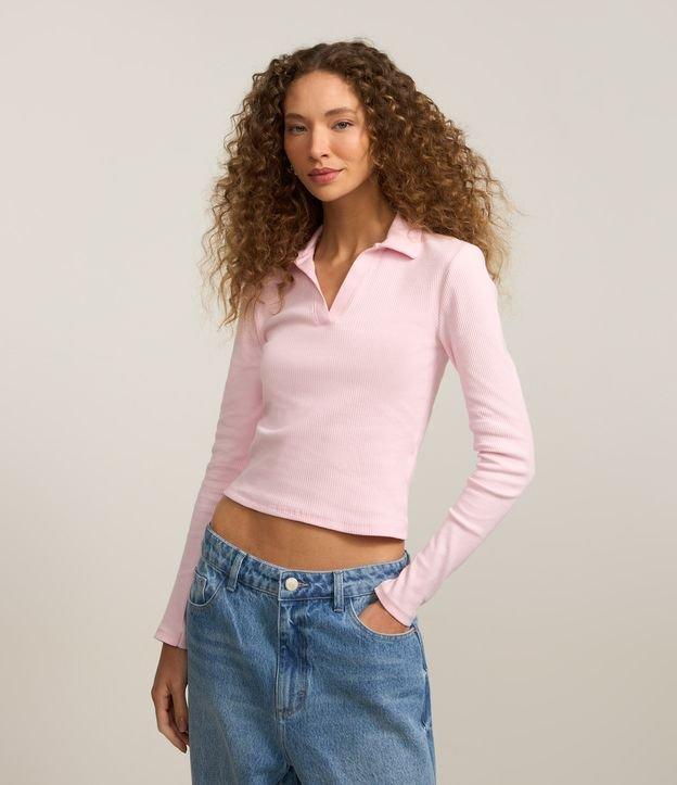 Blusa em Ribana com Gola Polo - 2