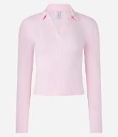 Blusa em Ribana com Gola Polo - 1