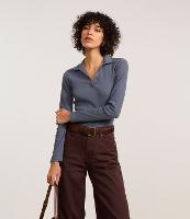 Blusa em Ribana com Gola Polo - 2