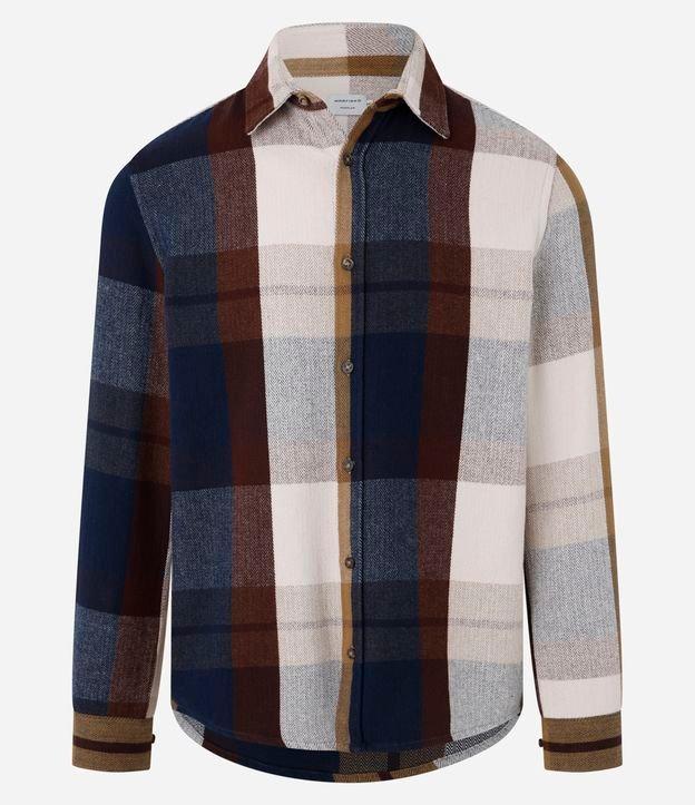 Camisa Regular em Flanela Xadrez - 1