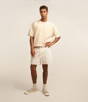 Bermuda Slim em Veludo Cotelê com Cós Elástico e Textura Xadrez - 2