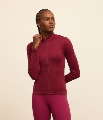 Jaqueta Esportiva Seamless com Golinha Alta