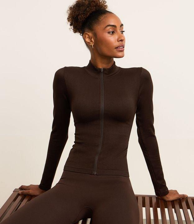 Jaqueta Esportiva Seamless com Golinha Alta - 2
