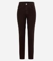 Calça Slim Cintura Média em Jeans com Elastano e Fenda - 1