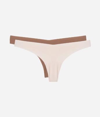 Kit 02 Calcinhas Biquíni em Microfibra com Corte a Fio