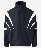 Jaqueta Corta Vento com Gola Alta e Recortes Contrastantes - 1