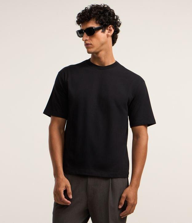 Camiseta Boxy em Malhão com Gola Redonda - 2