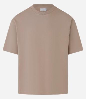 Camiseta Boxy em Malhão com Gola Redonda