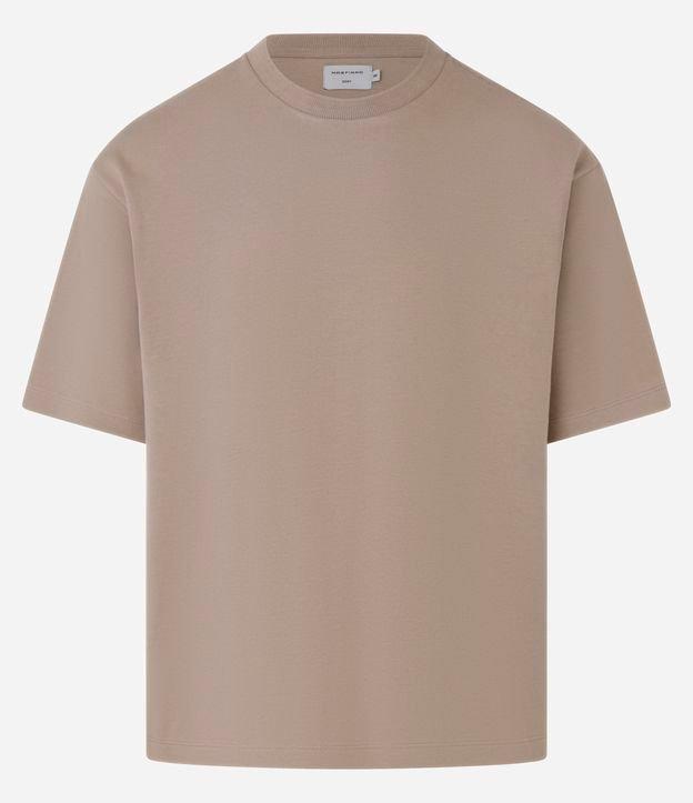 Camiseta Boxy em Malhão com Gola Redonda - 1