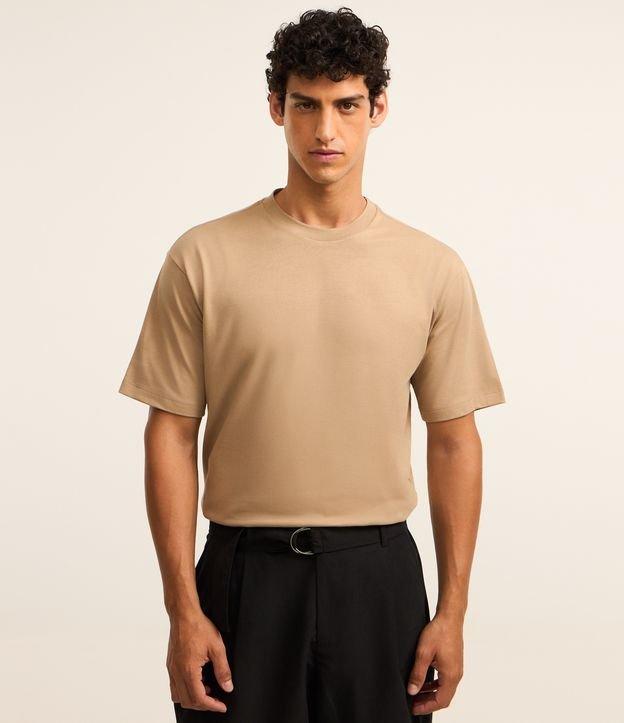 Camiseta Boxy em Malhão com Gola Redonda - 3