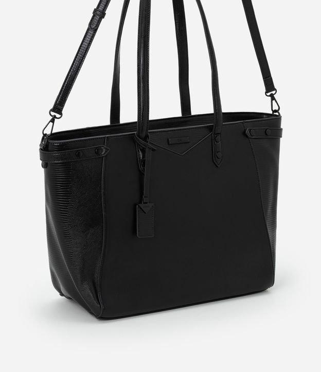 Bolsa Grande em PU com Dois Tamanhos de Alça e Fechamento em Zíper - 1