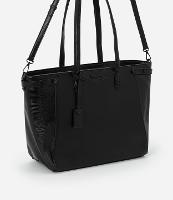 Bolsa Grande em PU com Dois Tamanhos de Alça e Fechamento em Zíper - 1