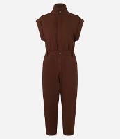 Macacão em Sarja Sem Manga com Botão Duplo - 1