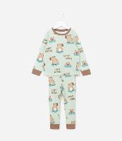 Pijama Infantil em Algodão com Estampa Capivarinhas - Tam 1 a 6 Anos - 1