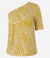 Blusa Ombro Só em Viscose com Estampa Conchas - 1
