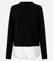 Suéter em Tricô com Barra Sobreposta - 1