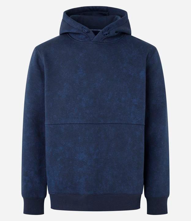 Blusão Tech Fleece Duplo com Estampa Abstrata - 1
