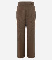 Calça Reta em Alfaiataria Xadrez - 1