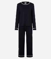 Pijama Longo em Viscose com Viés Contrastante - 1