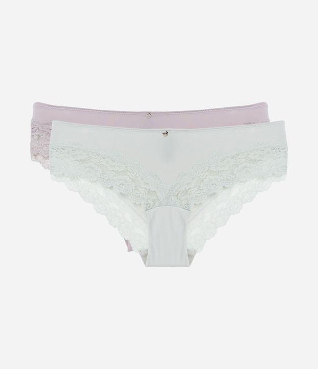 Kit 02 Calcinhas Boyshort em Microfibra com Renda - 2