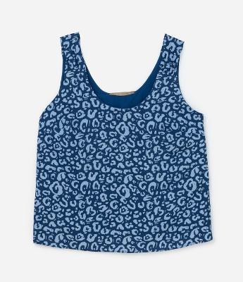 Regata Estampada Animal Print Onça Curve & Plus Size