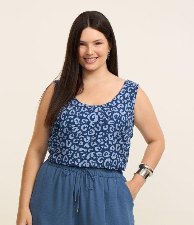 Regata Estampada Animal Print Onça Curve & Plus Size - 2