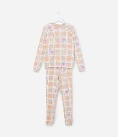 Pijama Longo Infantil com Toque Suave e Estampa Xadrez - Tam 5 a 14 Anos - 1