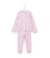Pijama Longo Infantil com Estampa Floral - Tam 2 a 4 Anos - 1