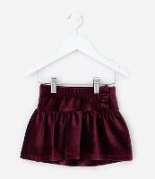 Saia Infantil em Veludo com Babadinho - Tam 1 a 6 Anos - 1