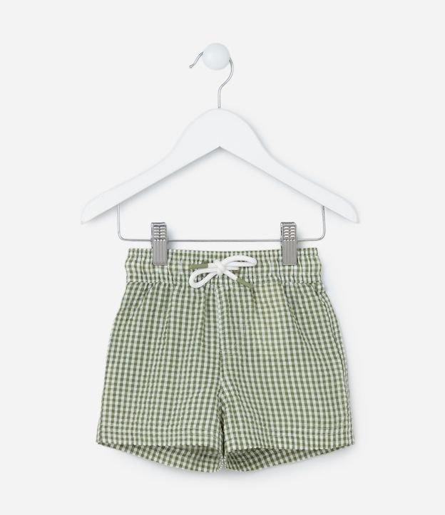 Bermuda Infantil com Estampa Xadrez - Tam 1 a 5 Anos - 1