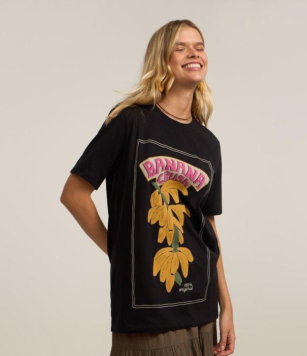 Camiseta Alongada em Algodão com Estampa Banana Crush - 2