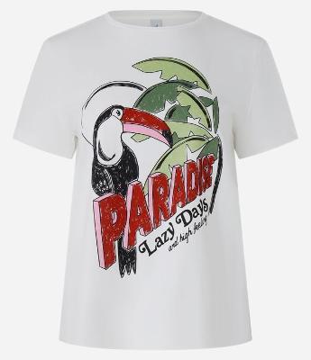 Camiseta em Algodão com Estampa Tucano Paradise