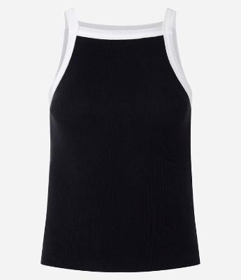 Regata em Ribana com Decote Halter e Viés Contrastante