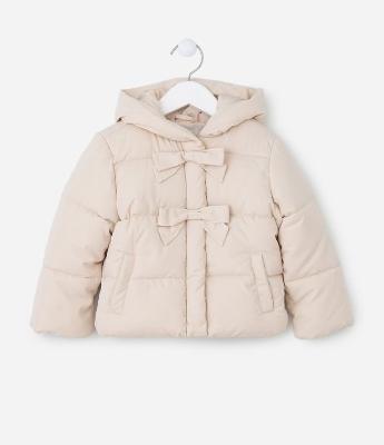 Jaqueta Pesada Infantil com Lacinhos e Capuz - Tam 1 a 5 anos